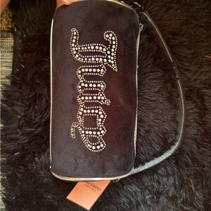 Juicy Couture Black Velvet Shoulder Bag